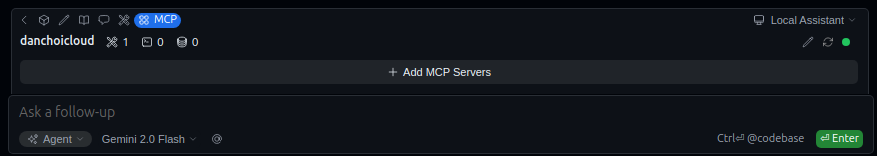 Testing MCP server with continue